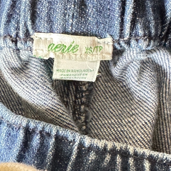 🆕AERIE EASY DENIM Drawstring + Elastic Waist Distressed Jeans Women’s XS 28x28 - Picture 4 of 5